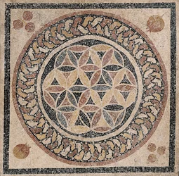 Pavimento a mosaico da un bagno nel palazzo di Erode